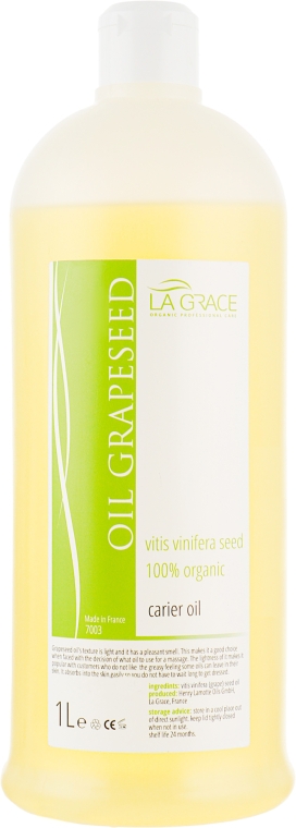 Grape seed light massage oil - La Grace Grapeseed Oil Light