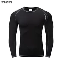 WOSAWe running T -shirt Fleas Thermal Lingerie Winter Long Jones Topes Fitness Semenager Hall of Cunning Bicycle Sports Base Layers