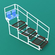 4-tier lift (2 seats) with plastic seats and railings PZPP-4-2 photo